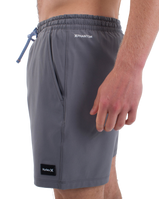 The Hurley Mens Phantom Eco Poolside Combo Boardshorts in Stone Grey
