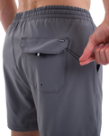 The Hurley Mens Phantom Eco Poolside Combo Boardshorts in Stone Grey