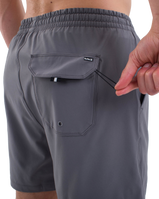 The Hurley Mens Phantom Eco Poolside Combo Boardshorts in Stone Grey