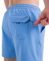 The Hurley Mens Phantom Eco Poolside Combo Boardshorts in Aquifer