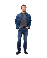 Performance Denim Slim Straight Jeans in Ocean Swell