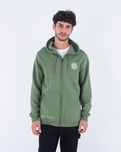 The Hurley Mens Shady Slub Zip Hoodie in Malverde