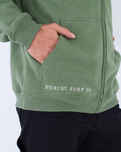 The Hurley Mens Shady Slub Zip Hoodie in Malverde