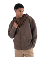 The Hurley Mens Craft Zip Hoodie in Dark Brown