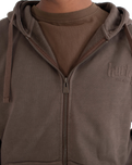 The Hurley Mens Craft Zip Hoodie in Dark Brown