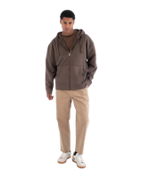 The Hurley Mens Craft Zip Hoodie in Dark Brown