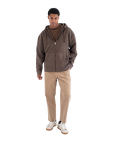 The Hurley Mens Craft Zip Hoodie in Dark Brown