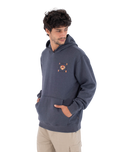 The Hurley Mens Printing Press Bolud Hoodie in Dark Stone Grey