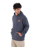 The Hurley Mens Printing Press Bolud Hoodie in Dark Stone Grey