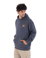 The Hurley Mens Printing Press Bolud Hoodie in Dark Stone Grey