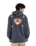 The Hurley Mens Printing Press Bolud Hoodie in Dark Stone Grey
