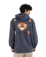 The Hurley Mens Printing Press Bolud Hoodie in Dark Stone Grey