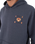 The Hurley Mens Printing Press Bolud Hoodie in Dark Stone Grey