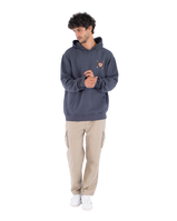 The Hurley Mens Printing Press Bolud Hoodie in Dark Stone Grey