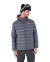 The Hurley Mens Cayuga Puffer Jacket in Dark Stone Grey