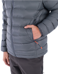 The Hurley Mens Cayuga Puffer Jacket in Dark Stone Grey