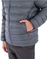 The Hurley Mens Cayuga Puffer Jacket in Dark Stone Grey