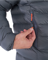 The Hurley Mens Cayuga Puffer Jacket in Dark Stone Grey