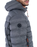 The Hurley Mens Cayuga Puffer Jacket in Dark Stone Grey