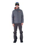 The Hurley Mens Cayuga Puffer Jacket in Dark Stone Grey