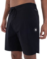 The Hurley Mens Phantom+ Fuse Boardshorts in Black