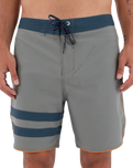 The Hurley Mens Phantom Eco Block Party Boardshorts in Great White