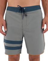 The Hurley Mens Phantom Eco Block Party Boardshorts in Great White