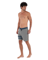 The Hurley Mens Phantom Eco Block Party Boardshorts in Great White