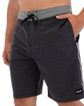The Hurley Mens Phantom Eco Hybrid Panel Boardshorts in Black