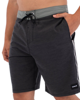 The Hurley Mens Phantom Eco Hybrid Panel Boardshorts in Black
