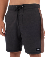 The Hurley Mens Phantom Eco Fastlane Hybrid Boardshorts in Black