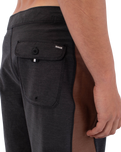 The Hurley Mens Phantom Eco Fastlane Hybrid Boardshorts in Black