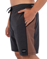 The Hurley Mens Phantom Eco Fastlane Hybrid Boardshorts in Black