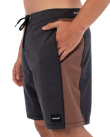The Hurley Mens Phantom Eco Fastlane Hybrid Boardshorts in Black