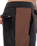 The Hurley Mens Phantom Eco Fastlane Hybrid Boardshorts in Black