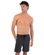 The Hurley Mens Phantom Eco Fastlane Hybrid Boardshorts in Black