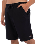 The Hurley Mens Built Hybrid Boardshorts in Black