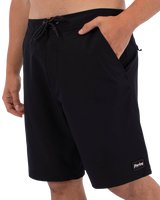 The Hurley Mens Built Hybrid Boardshorts in Black