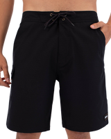 The Hurley Mens Built Hybrid Boardshorts in Black