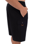 The Hurley Mens Built Hybrid Boardshorts in Black