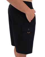The Hurley Mens Built Hybrid Boardshorts in Black
