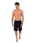 The Hurley Mens Built Hybrid Boardshorts in Black