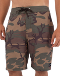 The Hurley Mens Phantom Eco Weekender Slub Cargo Boardshorts in Olive