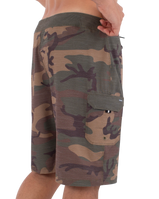 The Hurley Mens Phantom Eco Weekender Slub Cargo Boardshorts in Olive