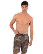 The Hurley Mens Phantom Eco Weekender Slub Cargo Boardshorts in Olive