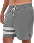 The Hurley Mens Phantom Eco Block Party Volley Boardshorts in Great White