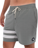 The Hurley Mens Phantom Eco Block Party Volley Boardshorts in Great White