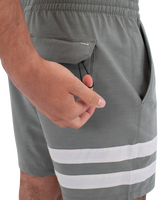 The Hurley Mens Phantom Eco Block Party Volley Boardshorts in Great White