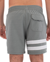 The Hurley Mens Phantom Eco Block Party Volley Boardshorts in Great White
