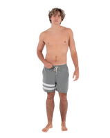 The Hurley Mens Phantom Eco Block Party Volley Boardshorts in Great White